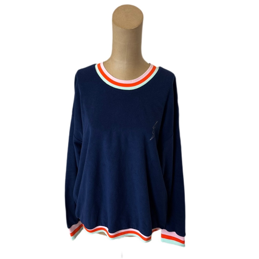 NWT! Starfit Blue Lightning Bolt Sweatshirt Size XL